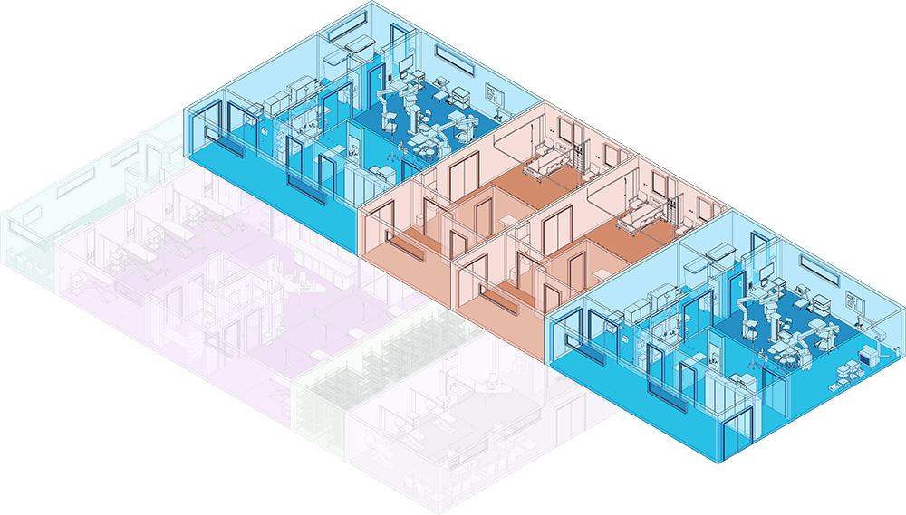 Operating theatre layout option – 03 theatre suite 2