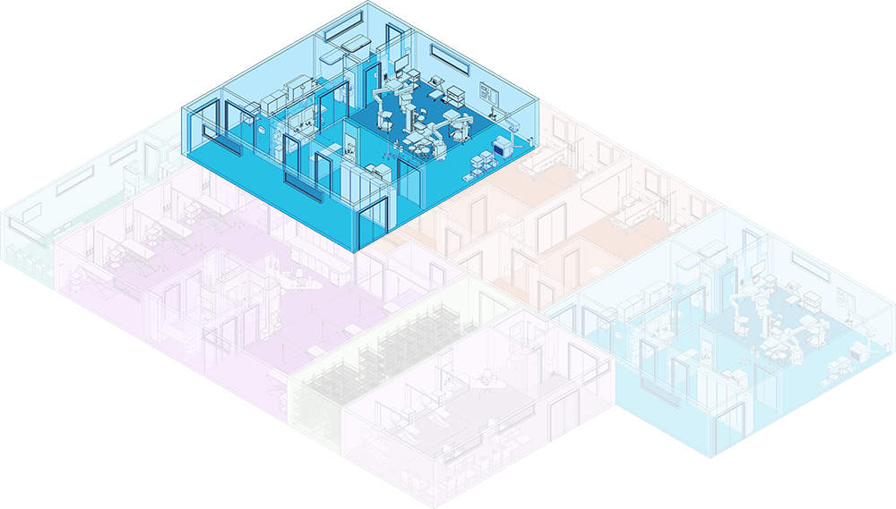 Operating theatre layout option – 01 theatre suite
